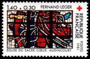  Croix Rouge <br>Eglise du Sacré Cœur Audincour <br>Fernand Léger «La flagellation»