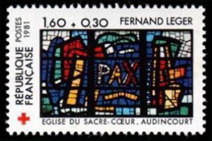  Croix Rouge <br>Eglise du Sacré Cœur Audincour<br> Fernand Léger «La Paix»