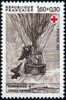 Croix Rouge <br>Jules Verne «Cinq semaines en ballon»
