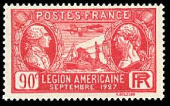  Visite de la légion Américaine <br>Buste du marquis de La Fayette et Washington
