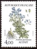 timbre N° 2269, Fleurs de montagne ( Aconit )