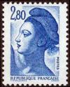 timbre N° 2275, Liberté d'après le tableau «La Liberté guidant le peuple» d' Eugène Delacroix