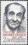 timbre N° 2298, Pierre Mendès France (1907-1982) homme d'État français