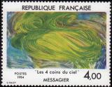 timbre N° 2300, Jean Messagier «Les 4 coins du ciel»
