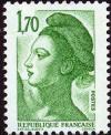 timbre N° 2318, Liberté d'après le tableau «La Liberté guidant le peuple» d' Eugène Delacroix