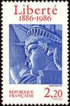 timbre N° 2421, Centenaire de l'érection de la statue de la Liberté à New York