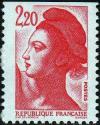 timbre N° 2427, Liberté d'après le tableau «La Liberté guidant le peuple»