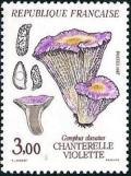 timbre N° 2489, Champignons - Chanterelle violette (Gomphus clavatus)