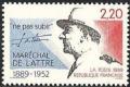timbre N° 2611, Maréchal de Lattre de Tassigny (1889-1952)