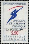 timbre N° 2732, Parcours de la flamme olympique