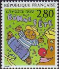 timbre N° 2837, Le plaisir d'écrire vu par Bernard Olivier «Bonne fête»