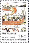 timbre N° 2867, Relations culturelles France-Suède - Tapisseries de Bayeux - Les Vikings
