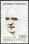 timbre N° 2875, Georges Pompidou, 20ème anniversaire de sa mort