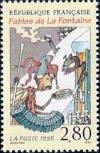 timbre N° 2958, Fable de Jean de la Fontaine (1621-1695) - La cigale et la fourmi