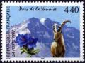 timbre N° 2998, Nature de France, Parc de la Vanoise, Le bouquetin et la gentiane