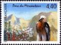 timbre N° 2999, Nature de France, Parc du Mercantour, Le Gypaète barbu et la saxifrage