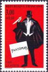 timbre N° 3028, Héros de roman policier - Fantômas - auteur : Pierre Souvestre et Marcel Allain