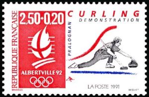  «Albertville 92» Jeux olympiques d'hiver 1992 à Albertville - Curling-démonstration - Pralognan 