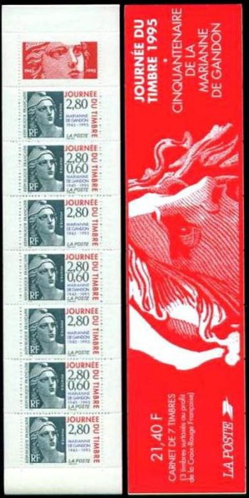  La bande carnet :Journée du timbre. Cinquantenaire de la Marianne de Gandon 