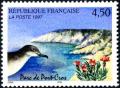 timbre N° 3057, Parc de Port-Cros (tête de puffin et lavande maritime)