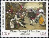 « La danse des paysans » tableau de Pieter Bruegel l'Ancien (v 1525-1569) peintre de la Renaissance flamande 