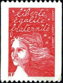  Marianne de Luquet sans valeur faciale rouge pour roulette <br>Marianne de Luquet validité permanente