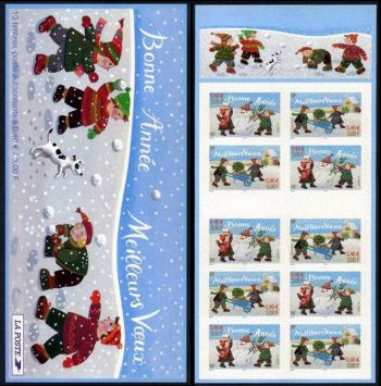 Bonne année et Meilleurs voeux <br>Carnet de timbres autoadhésifs