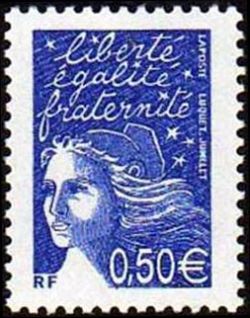  Marianne de Luquet 0,50 € bleu outremer 