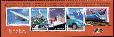  La bande carnet le siècle au fil du timbre les Transports 