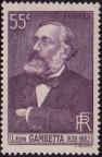 timbre N° 378, Léon Gambetta (1838-1882) homme politique français républicain.