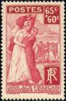 timbre N° 401, Aide aux français rapatriés d'Espagne