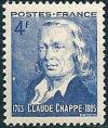 timbre N° 619, Claude Chappe (1763-1805) Astronome et ingénieur