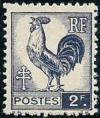 timbre N° 640, Série d'Alger Coq et Marianne