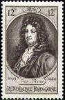 timbre N° 848, Jean Racine (1639-1699) dramaturge et poète français