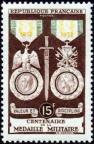 timbre N° 927, Centenaire de la médaille militaire