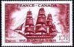  France-Canada - La Capricieuse 1855 - ( timbre N° 1035 de 1955 ) 