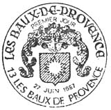 Oblitération 1er jour à Baux de Provence le 27 juin 1987